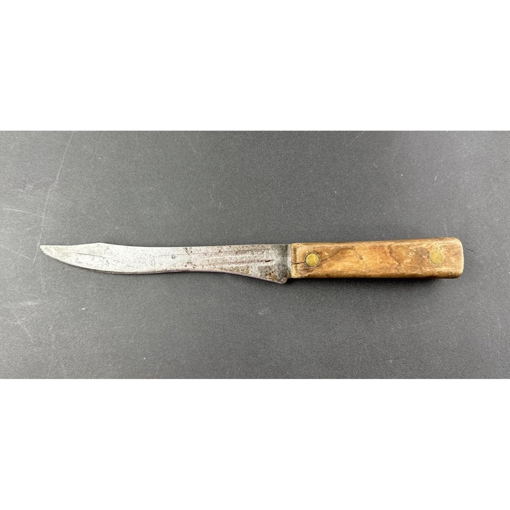 Vintage Skinning‎ Butcher Knife Hand Forged USA wood Handle